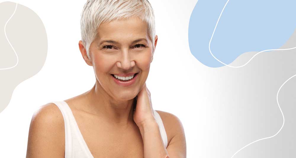 woman smiling after gum disease treatment